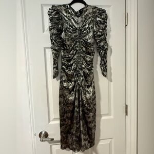Isabel Marant Silver Long Sleeve Dress